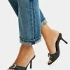 BERSHKA Heeled - Muiltjes Met Hak - Black