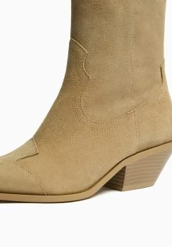 BERSHKA Cowboy-/Bikerlaarsjes - Sand -Bershka daa7487bd7ba4c84a1f410c5c3b2b0c1