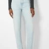 BERSHKA Comfort Fit- Mom- Straight Leg Jeans - Light Blue