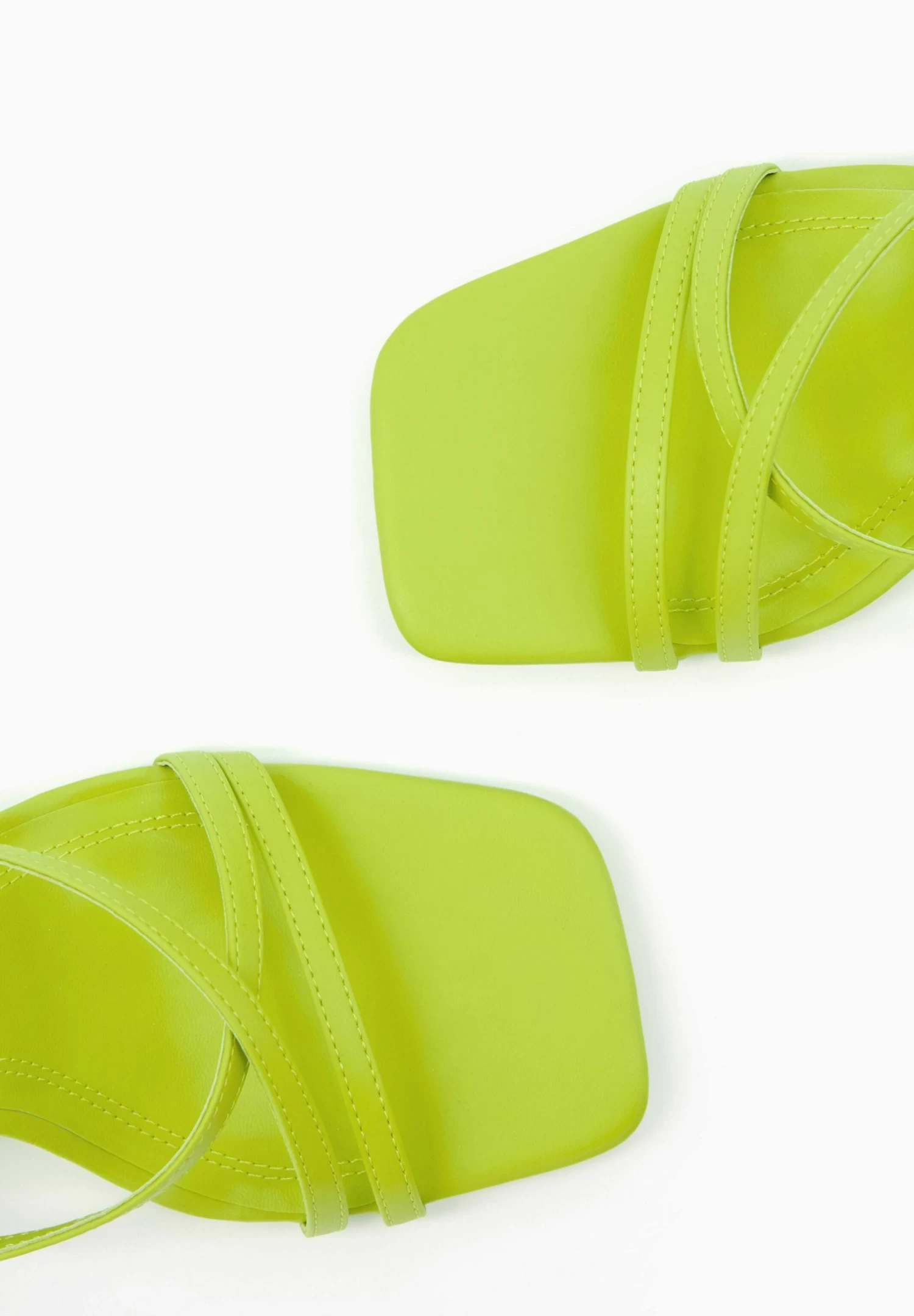 BERSHKA With Ankle Strap - Sandalen - Neon Green 4 BERSHKA With Ankle Strap - Sandalen - Neon Green - Afbeelding 4