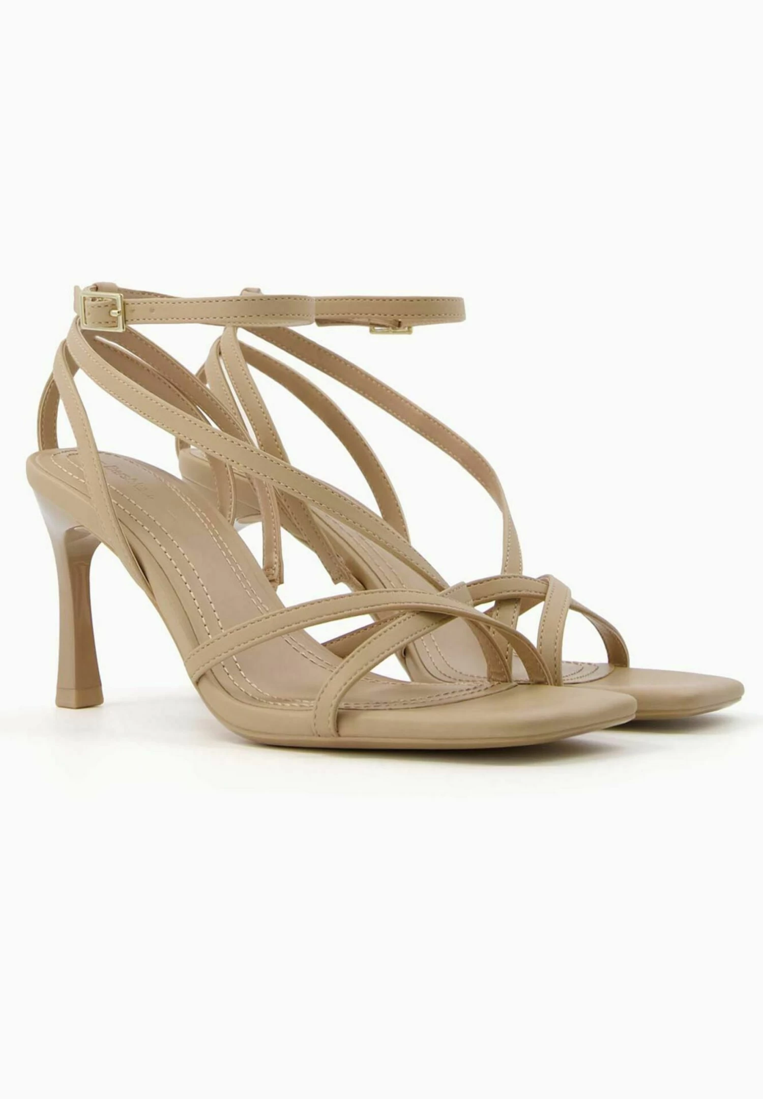 BERSHKA With Ankle Strap - Strappy - Sandalen - Sand 3 BERSHKA With Ankle Strap - Strappy - Sandalen - Sand - Afbeelding 3