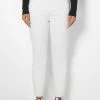 BERSHKA Mom - Slim Fit Jeans - Off White