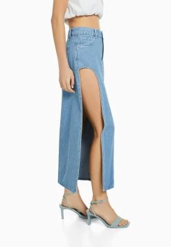 BERSHKA Jeansrok - Light Blue Denim -Bershka e1293db55287480fa121c61731bd1edc