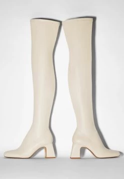 BERSHKA Overknee Laarzen - Off-White -Bershka e1639e3b113648f69c127ecbcfb5339c