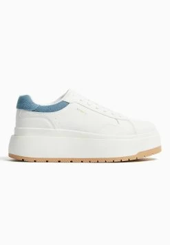 BERSHKA Contrast - Sneakers Laag - White -Bershka e2d95c38946a46cb99d86285734ad8fe