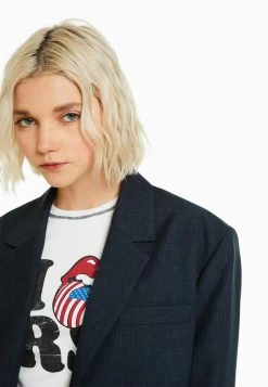 BERSHKA Tailored - Halflange Jas - Grey -Bershka e3b099ddafb349b19c5e09fb06ef42a5