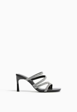 BERSHKA With Rhinestone Straps- Muiltjes Met Hak - Black 10 BERSHKA With Rhinestone Straps- Muiltjes Met Hak - Black -Bershka e3ee3ae5398c4bdba82c9b54180dca5b