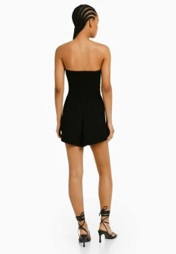 BERSHKA Textured With Shirring - Bandeau - Jumpsuit - Black 8 BERSHKA Textured With Shirring - Bandeau - Jumpsuit - Black -Bershka e40d37f67c4f4396a7430f4f45903cad