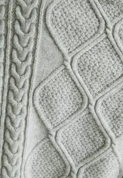 BERSHKA Cable - Trui - Grey -Bershka e71844e5d93e47319ab8fdacfc3a3c6a