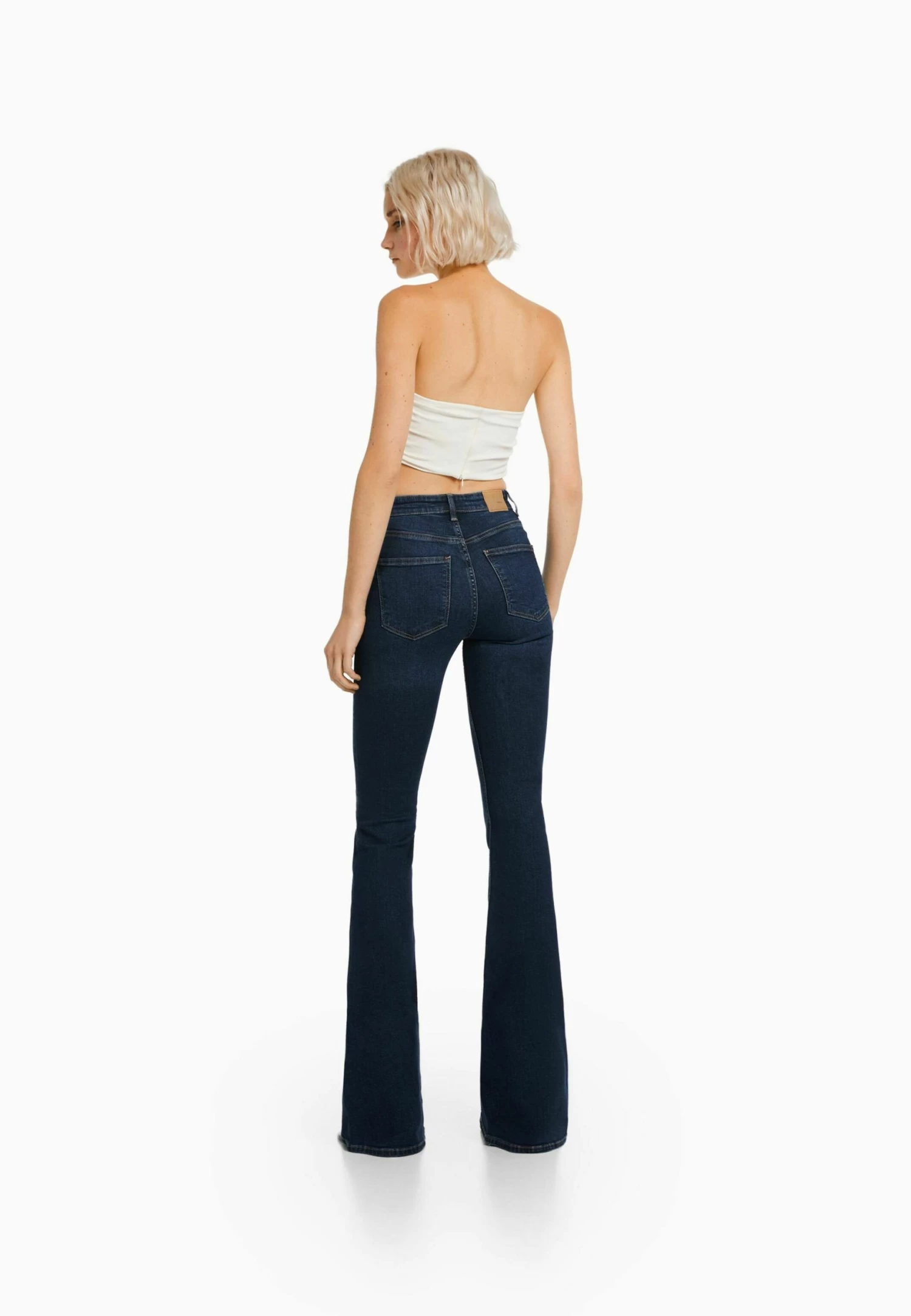 BERSHKA Bootcut Jeans - Royal Blue 3 BERSHKA Bootcut Jeans - Royal Blue - Afbeelding 3