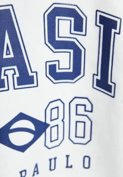 BERSHKA CroppedWith Print- Sweater Met Rits - Beige -Bershka e782aefb813f4609b80a164f664807b8