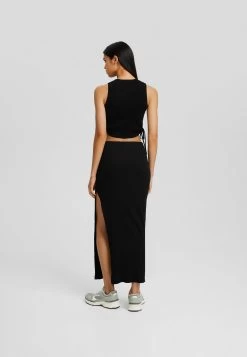 BERSHKA Faded Effect Midi- Maxirok - Black 8 BERSHKA Faded Effect Midi- Maxirok - Black -Bershka e7d4968e6b2a42ff94200e9efc94c990