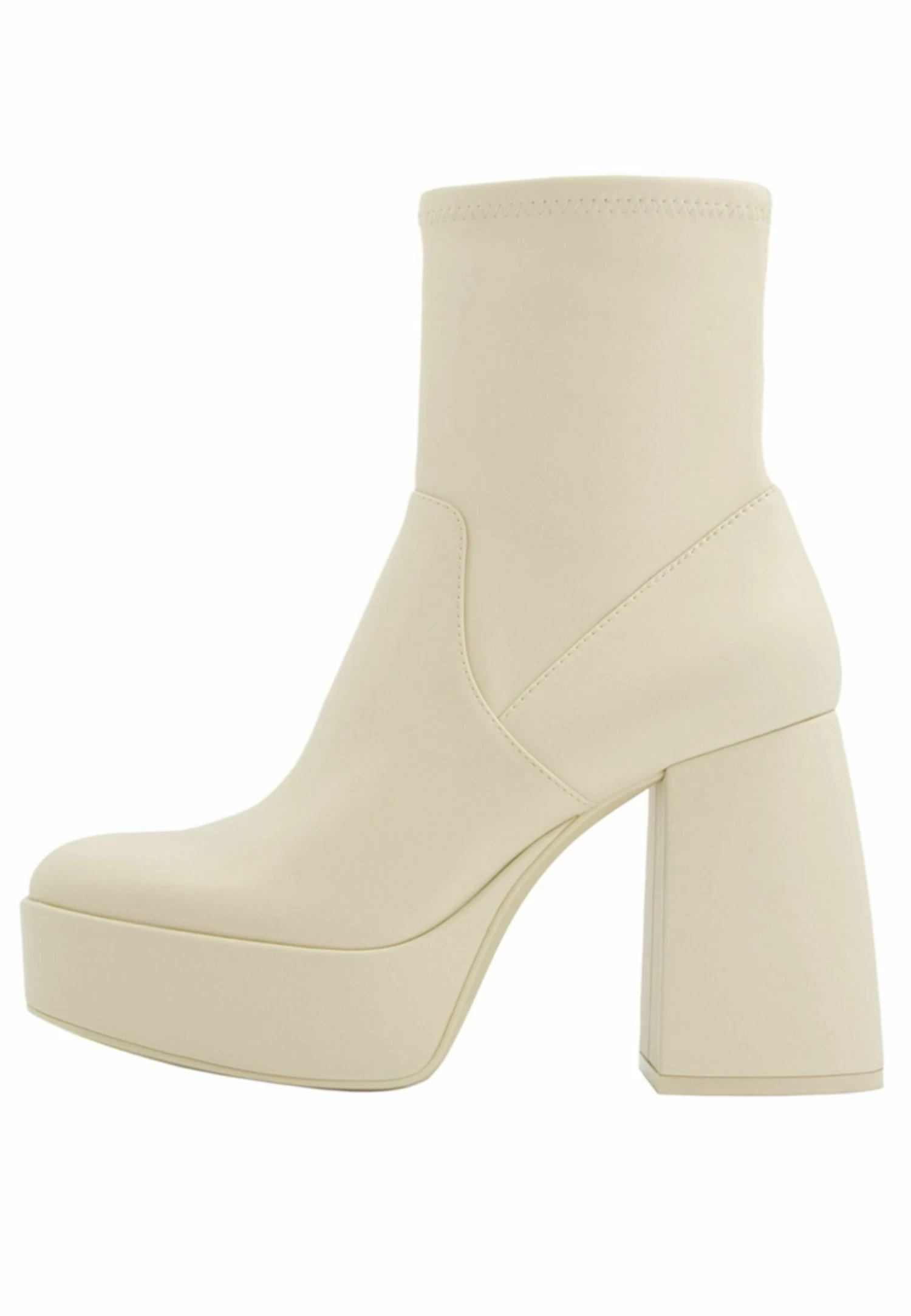 BERSHKA Enkellaarsjes Met Plateauzool - Sand 2 BERSHKA Enkellaarsjes Met Plateauzool - Sand - Afbeelding 2