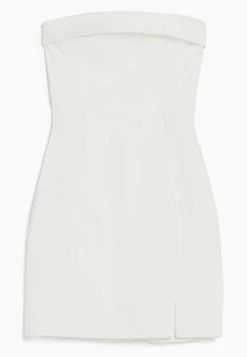 BERSHKA Comfort Bandeau Neckline- Etui-Jurk - Offwhite -Bershka ee10ca381c75410e8f8e3d2a20da44f1