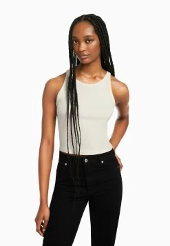 BERSHKA 2-PackSleeveless - Top - White -Bershka eebeeae860d344b7b4b2a54d1972a6cc