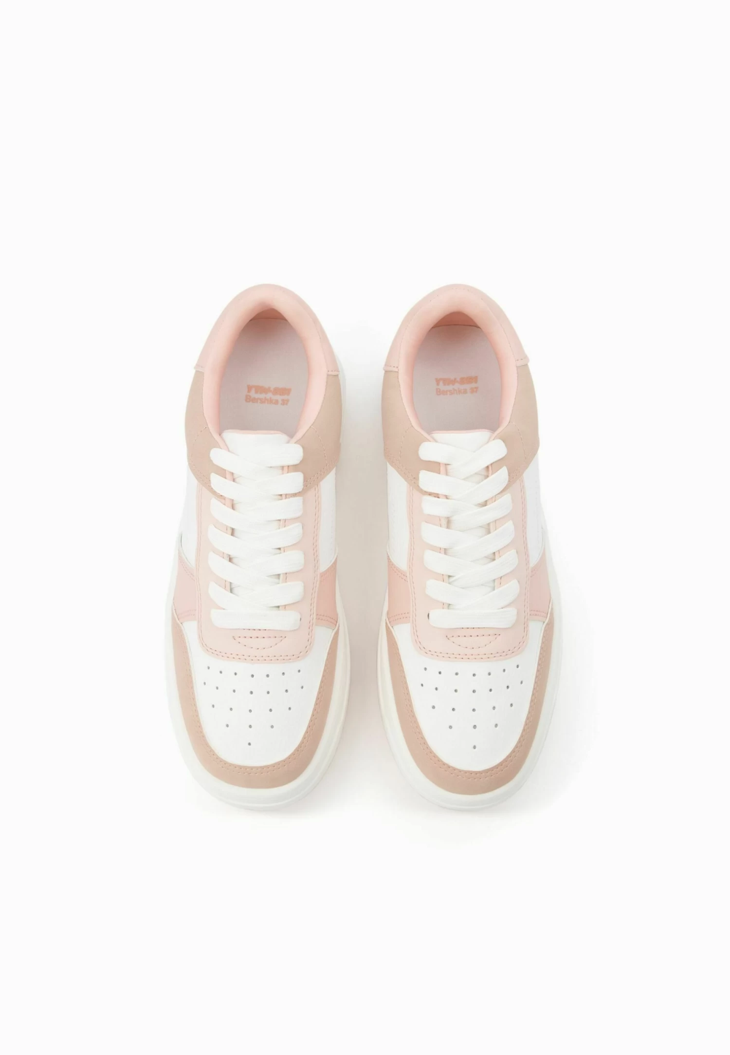 BERSHKA Contrast Platform - Sneakers Laag - Pink 4 BERSHKA Contrast Platform - Sneakers Laag - Pink - Afbeelding 4
