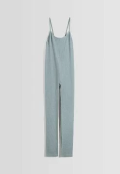 BERSHKA Seamless- Jumpsuit - Blue -Bershka ef31c6c456a64826aeab3e98beb30f41