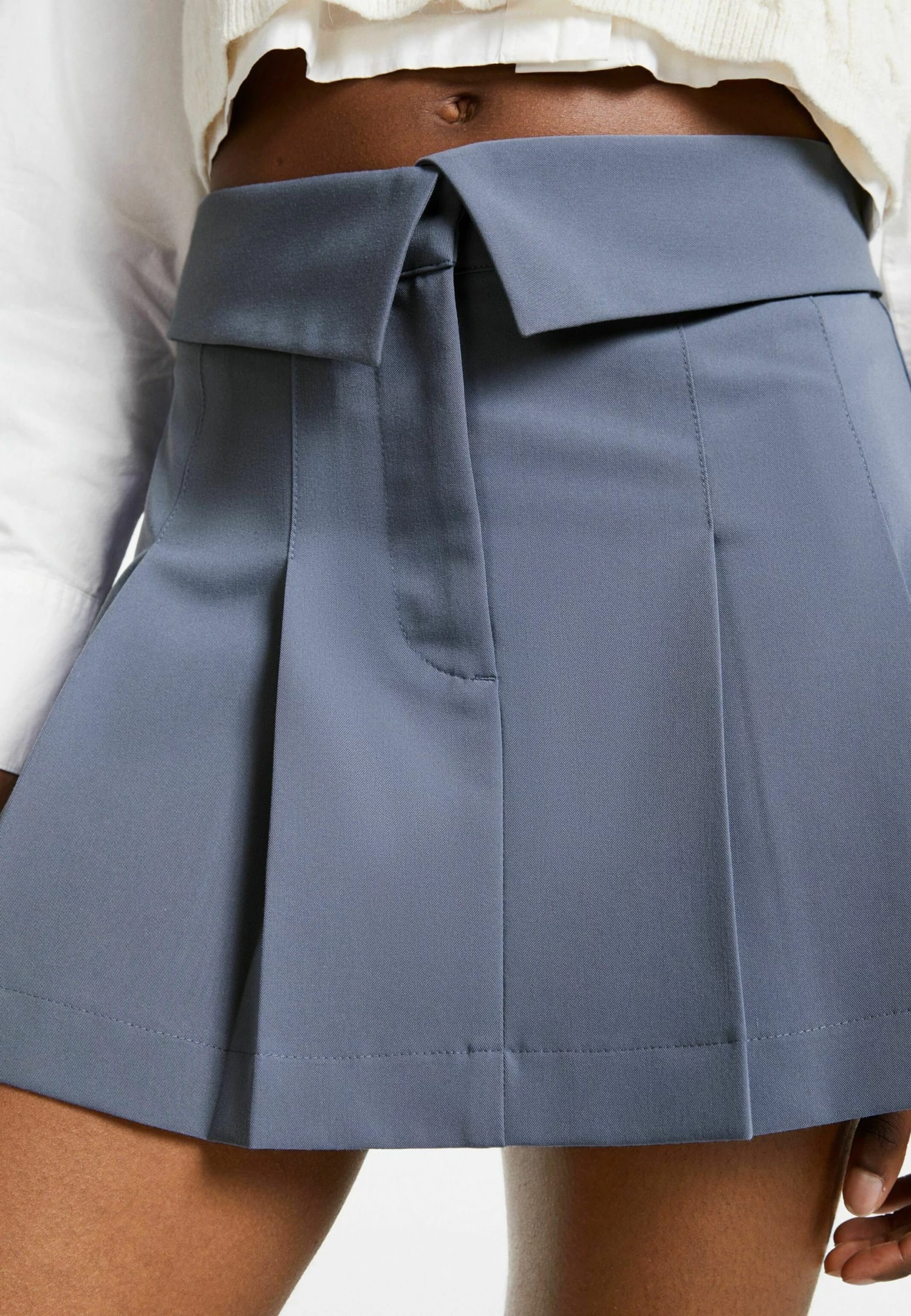 BERSHKA Box - A-Lijn Rok - Blue Grey 4 BERSHKA Box - A-Lijn Rok - Blue Grey - Afbeelding 4