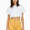 BERSHKA Comfort With Turn-Up Hems - Shorts - Yellow