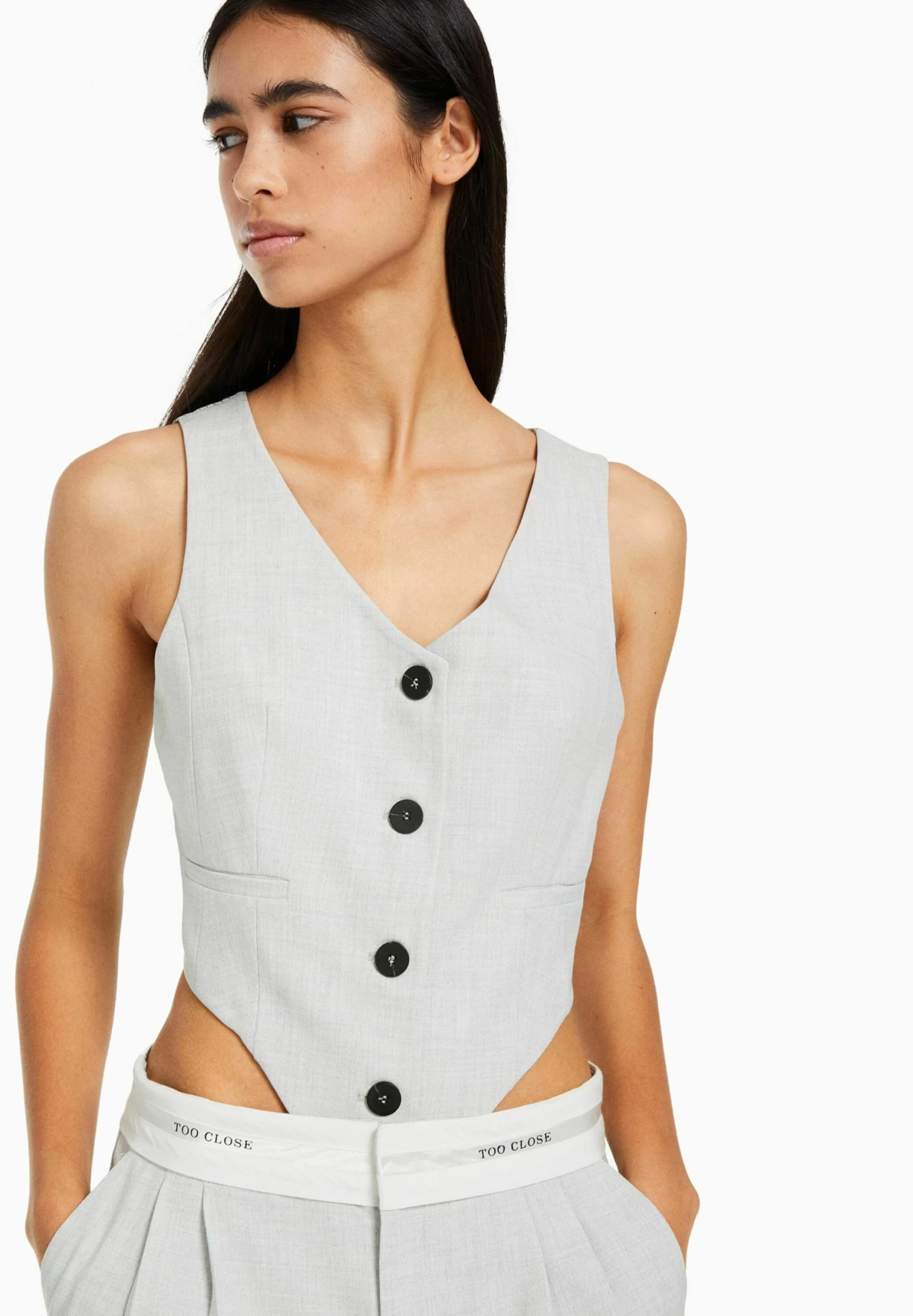 BERSHKA Tailored - Bodywarmer - Grey 4 BERSHKA Tailored - Bodywarmer - Grey - Afbeelding 4