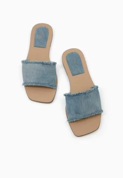 BERSHKA Muiltjes - Blue Denim -Bershka efcd944f332b4f6293fbd04a51c88815