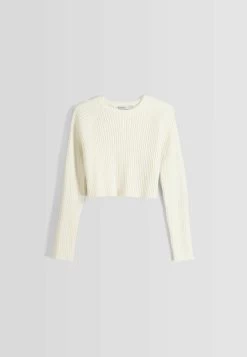 BERSHKA Blend - Trui - White -Bershka f08bb8ebb0d64f76a02fbfad7187eacb