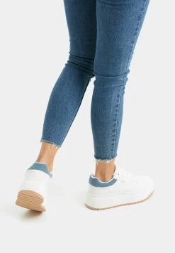 BERSHKA Contrast - Sneakers Laag - White