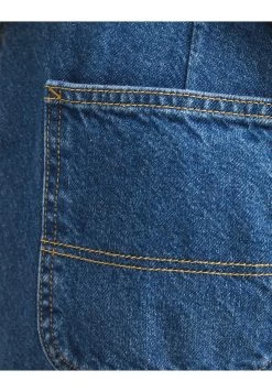 BERSHKA Straight Fit - Straight Leg Jeans - Dark Blue -Bershka f13128eb83894909a5b962c3bf1f43f0