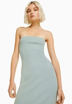 BERSHKA Maxi-Jurk - Light Blue Denim -Bershka f247da791330474083e068924fd0f3eb