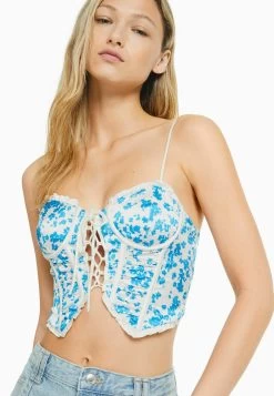 BERSHKA With Ruffles - Top - Blue 9 BERSHKA With Ruffles - Top - Blue -Bershka f25fa164aa7b4528a836ab20fabdcc6b