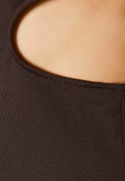 BERSHKA Asymmetric Long Sleeve Cut Out 00485831 - Etui-Jurk - Mottled Dark Brown -Bershka f266553562594fa886a7cc54fe3bfbed