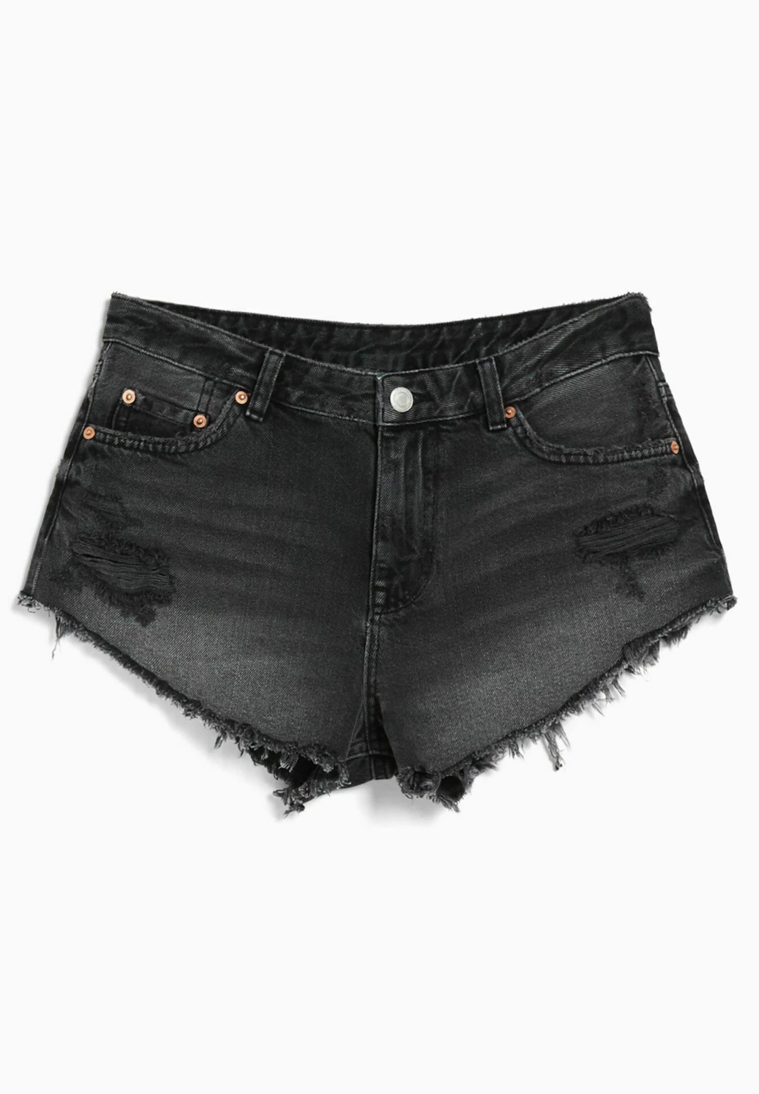 BERSHKA Vintage With Rips - Jeansshort - Black 6 BERSHKA Vintage With Rips - Jeansshort - Black - Afbeelding 6