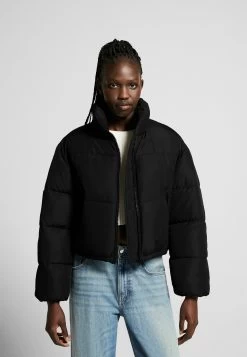 BERSHKA Puffer- Winterjas - Black