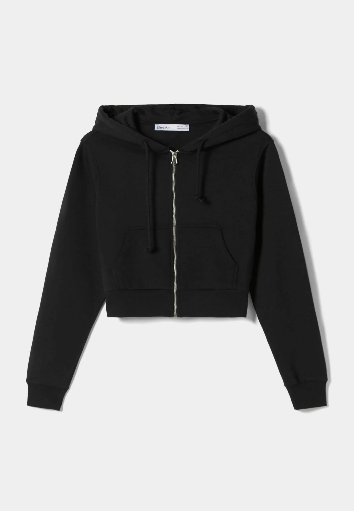 BERSHKA Cropped - Sweater Met Rits - Black 5 BERSHKA Cropped - Sweater Met Rits - Black - Afbeelding 5