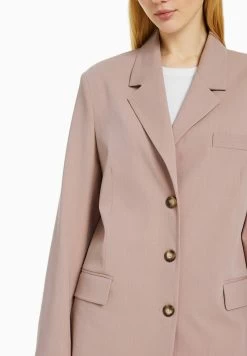 BERSHKA Tailored With Buttons - Halflange Jas - Pink -Bershka f4dc3fd4d52c4ef3b15524ce41bbd3da
