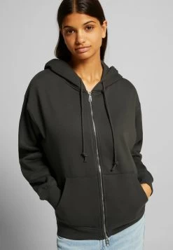 BERSHKA Sweater Met Rits - Dark Grey -Bershka f5560d32375b4de9a2f8463107eb0746