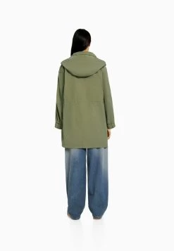 BERSHKA Effect - Parka - Khaki -Bershka f592a3958c164359967bd9f9a584669e