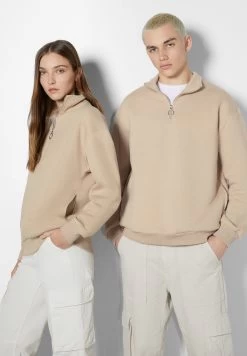 BERSHKA Sweater - Camel