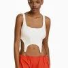 BERSHKA Corset - Top - Off White