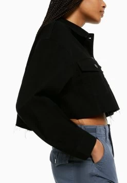 BERSHKA Spijkerjas - Black -Bershka f915b9b83d1f4b389cd7534eea85f5a8