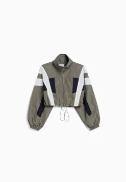 BERSHKA Cropped - Lichte Jas - Grey -Bershka f984388988a8489daec4a0b1f8be3b3c