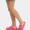 BERSHKA Barbie-Flat - Badslippers - Pink