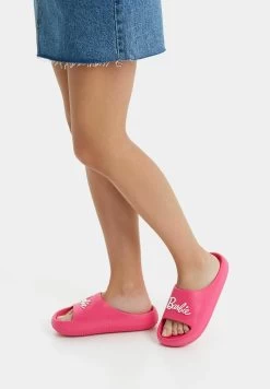BERSHKA Barbie-Flat - Badslippers - Pink