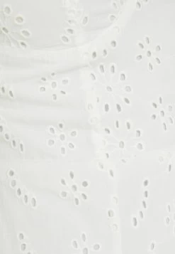 BERSHKA Ruffled With Swiss Embroidery - Jurk - White -Bershka f9bf4df96c47485db6267067854e9fd4