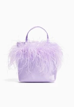 BERSHKA Handle - Handtas - Mauve -Bershka fa98853f3bf54766a68e5435b7aa80ea