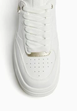 BERSHKA Chain Detail - Sneakers Laag - White -Bershka fac25bfeebd3477cbb64f6690377737b