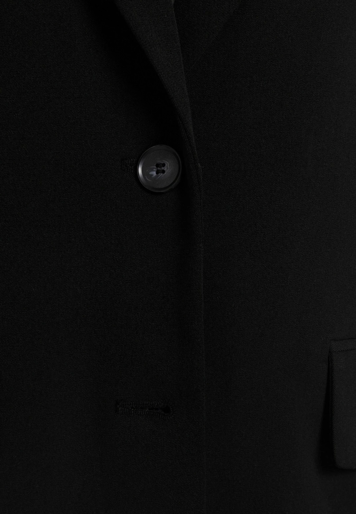 BERSHKA Tailored Cut- Halflange Jas - Black 6 BERSHKA Tailored Cut- Halflange Jas - Black - Afbeelding 6