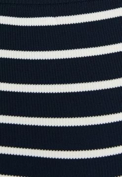 BERSHKA Striped Bandeau Crop - Top - Dark Blue -Bershka fc656bd002cd40a097892ce6e8c53d41