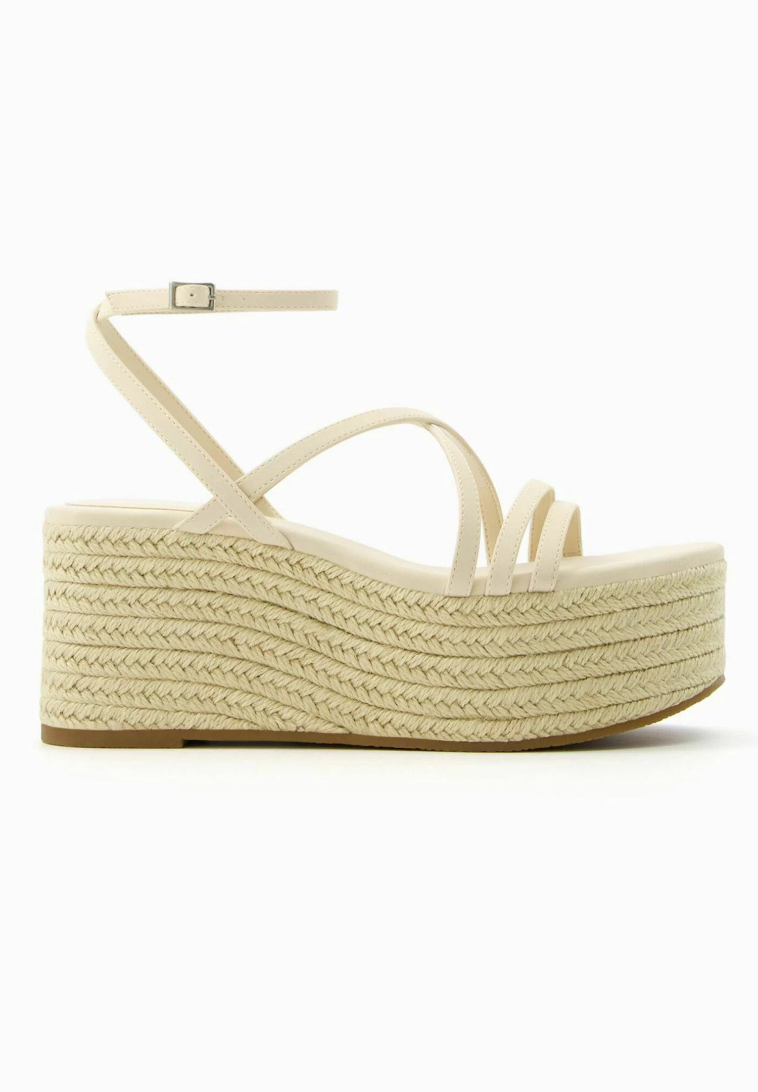 BERSHKA Multi-Strap With Ankle Strap- Sandalen Met Sleehak - Beige 7 BERSHKA Multi-Strap With Ankle Strap- Sandalen Met Sleehak - Beige - Afbeelding 7