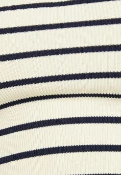 BERSHKA Striped Bandeau Crop - Top - White -Bershka fcc0018df07845e3ab163550338cd699